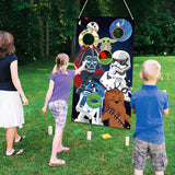 Unbess Galaxy Wars Toss Games with 4 Bean Bags, Indoor Outdoor Fun Throwing Games Backdrop Banner Party Activities for Kids Adults Space Galaxy Wars Themed Birthday Party Favors Supplies Decoration