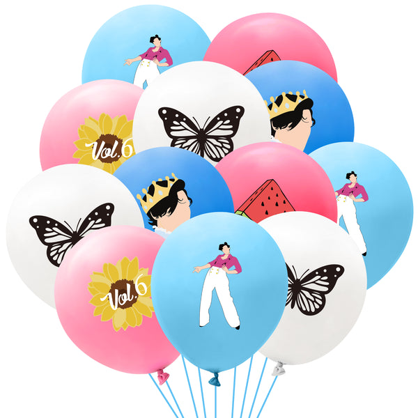 Unbess 50 Packs Harry Balloons Set Harry Singer Themed Party Decorations Supplies Favors 12 Inches Pink Blue White Watermelon Butterfly Sunflower Latex Balloons Bouquet for Kids Birthday Baby Shower