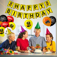 Unbess 51Pcs Cobra Kai Birthday Decorations Kit - Including Pattern Latex Balloons, HAPPY BIRTHDAY Banner, Cake & Cupcake Toppers, Cobra Kai Birthday Party Decorations Supplies for Kids Adults